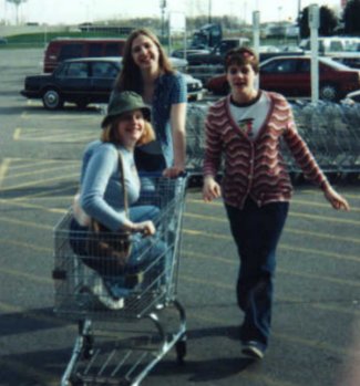 maryann in a cart...